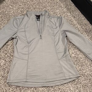 Spyder Women's Light Gray Quarter-Zip Sweatshirt